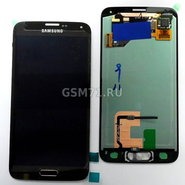 Samsung G900F, G900H Galaxy S5 - дисплей с сенсорным стеклом, кнопкой Home (Gold) Original