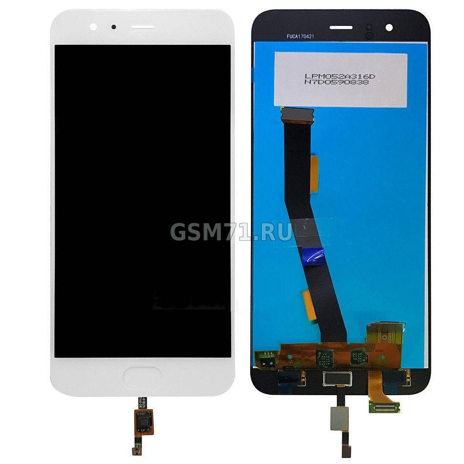 Xiaomi Mi 6 - дисплей с сенсорным стеклом, кнопкой Home (White) Original