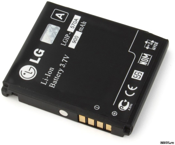 АКБ LGIP-570A - LG CF750, GD550, GS500, KC550, KC700, KC780, KF700, KF757 - 900mAh Original