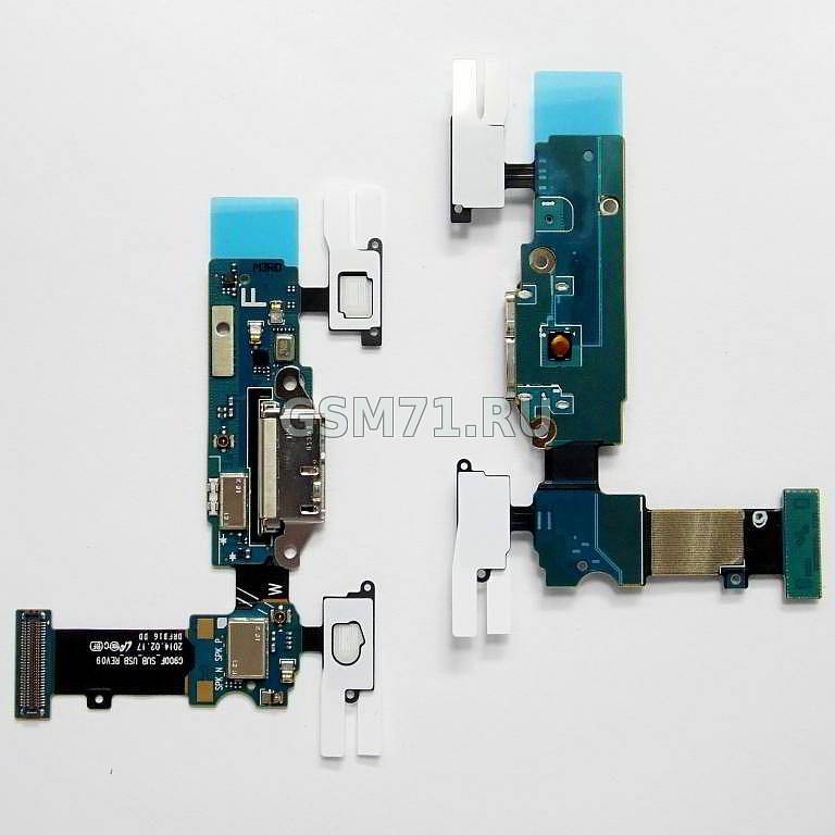 G900F_flex-usb-v08 Samsung G900F, G901F Galaxy S5 - шлейф с разъемом micro USB, микрофоном (REV0,8 A, REV0.9) Original