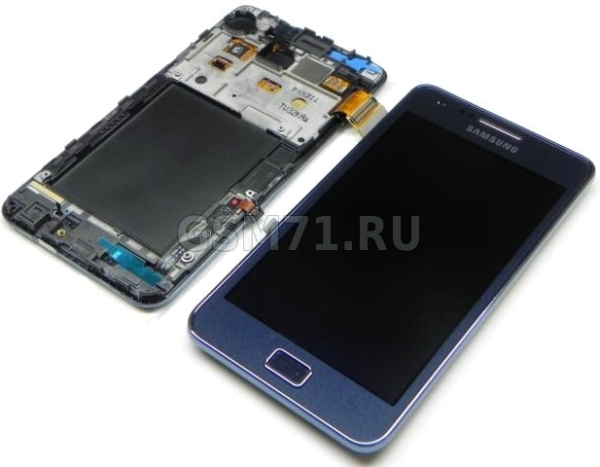 Samsung i9105 Galaxy S2 Plus - дисплей с сенсорным стеклом на передней панели (Blue) Original