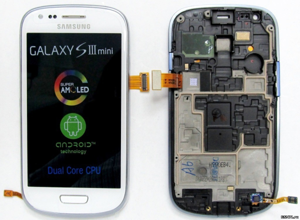 Samsung i9190, i9192, i9195 Galaxy S4 Mini - дисплей с сенсорным стеклом на передней панели (White) Original