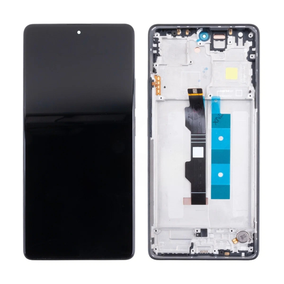 Redmi-Note-13-Pro-4G-lcd-frame-black-oled Xiaomi Redmi Note 13 Pro 4G/ Poco M6 Pro 4G (23117RA68G/ 2312FPCA6G) - дисплейный модуль в рамке (Black) OLED