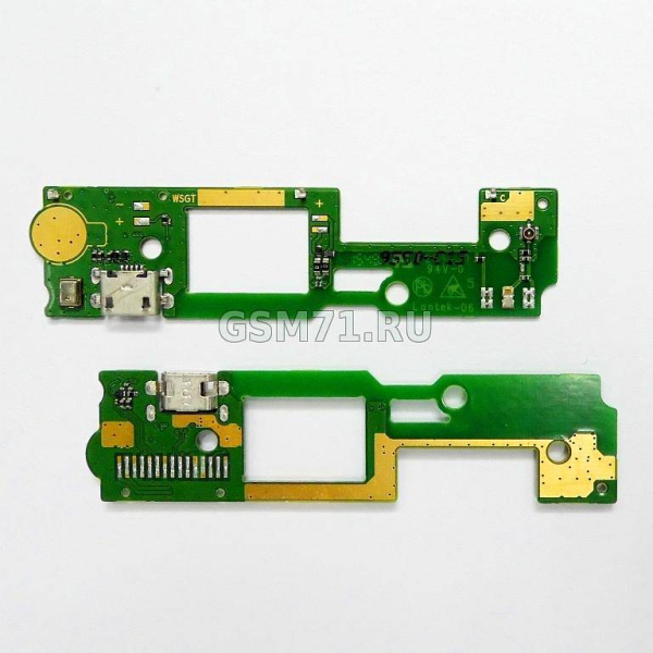 Philips S616 - SUB плата с разъемом micro USB, микрофоном Original