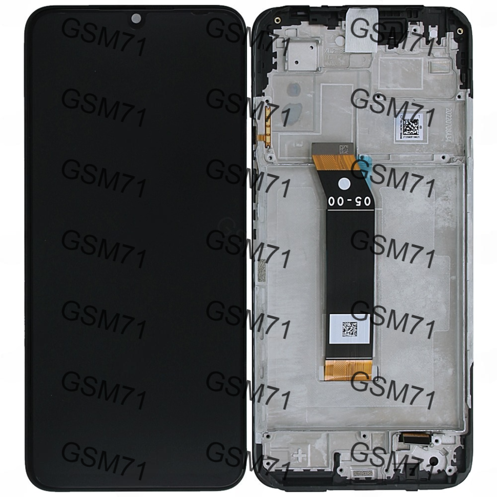 Xiaomi Poco M4 5G (22041219PG), Poco M5 (22071219CG) - дисплейный модуль в рамке (Black) Original