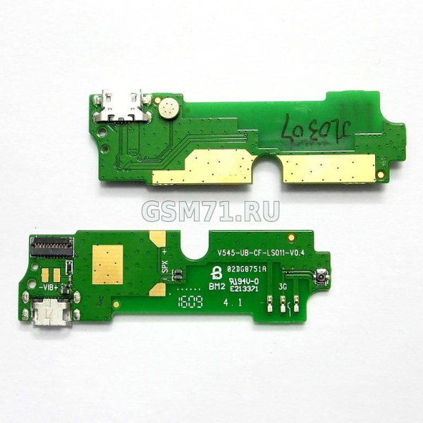 Philips V377 - плата зарядки micro USB, микрофон Original