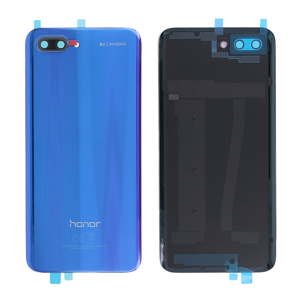 Honor-10_02351XPJ Huawei Honor 10 (COL-L29) - крышка аккумулятора со стеклом камеры (Phantom Blue) Original
