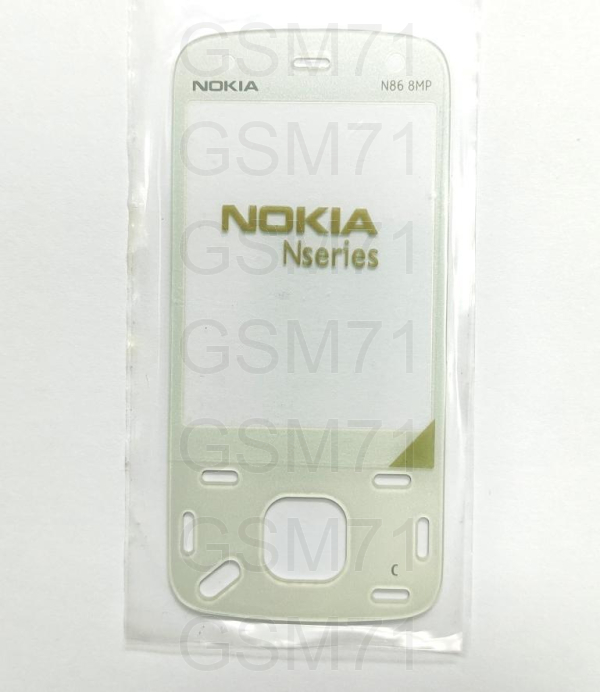 Nokia N86 - защитное стекло дисплея (White) Original