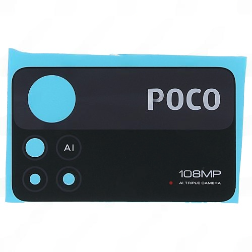 Xiaomi Poco X4 Pro 5G (2201116PG) - стекло камеры (Black) OEM