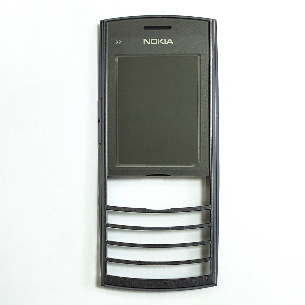 X2-05-Nokia-rm-772-front-panel-grey Nokia X2-05 - передняя панель с защитным стеклом (Grey) Original