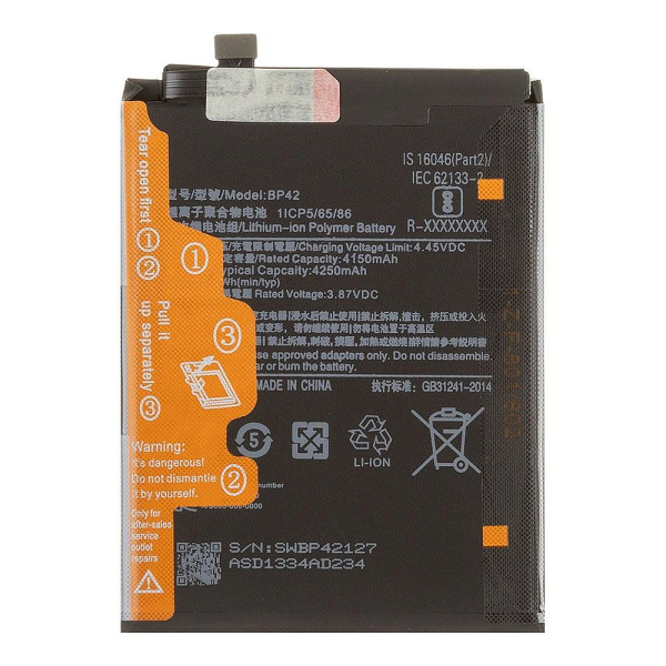 АКБ Xiaomi Mi 11 Lite / Mi 11 Lite 5G / 11 Lite 5G NE (BP42) 4250mAh OEM