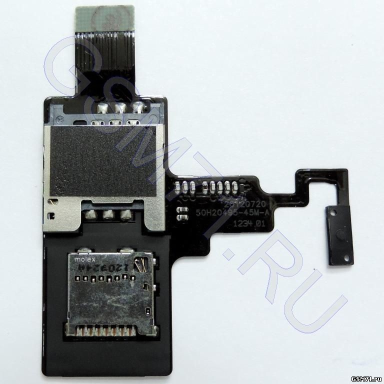 Desire X_flex-sim-pwr HTC Desire X (T328e) - шлейф кнопки включения, разъема SIM, microSD карты Original