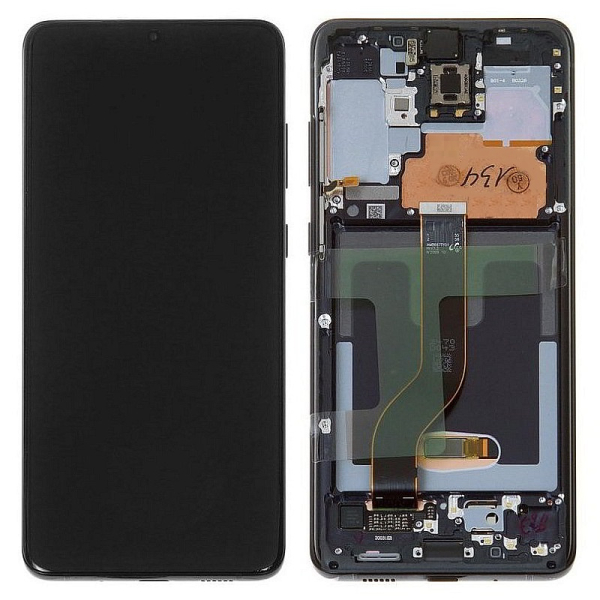 Samsung G985F Galaxy S20 Plus, G986B Galaxy S20 Plus 5G - дисплейный модуль в рамке (Black) Original