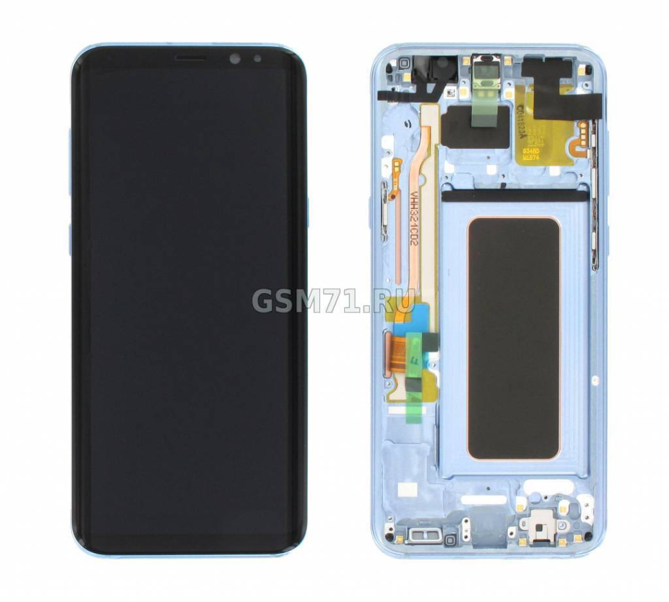 G955F_lcd-violet-frame Samsung G955F Galaxy S8 Plus - дисплей с сенсорным стеклом на передней панели (Violet) Original