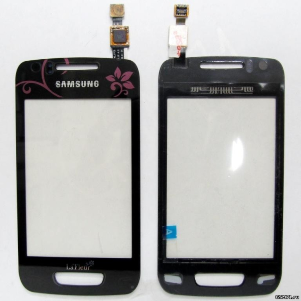 Samsung S5380 Wave Y, S5380D - сенсорное стекло (Wine Red) La`Fleur Original