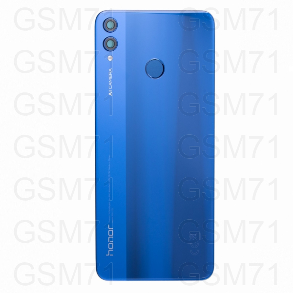 Huawei Honor 8X (JSN-L21) - крышка аккумулятора со стеклом камеры (Phantom Blue) Original