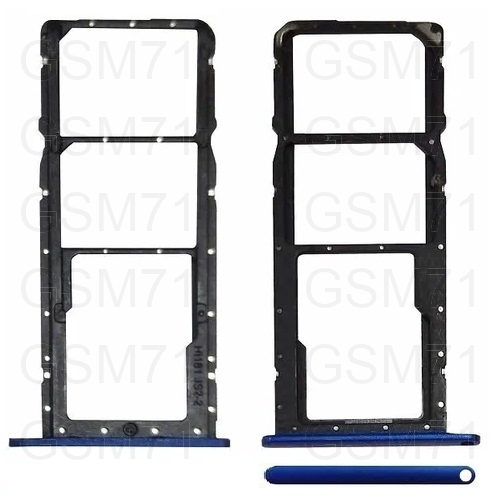 Huawei Honor 8X (JSN-L21), Honor 9X Lite (JSN-L21) - лоток SIM/SD карты (Blue) Original