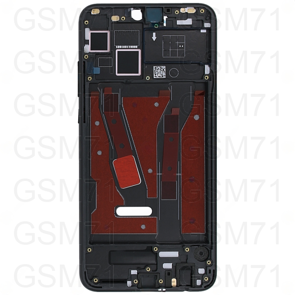 Huawei Honor 8X (JSN-L21), Honor 9X Lite - рамка дисплея (Black) OEM