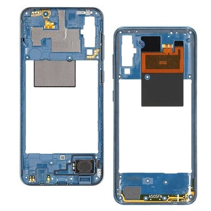 Samsung A505F Galaxy A50 - средняя часть корпуса с динамиком полифоническим (Blue) Original