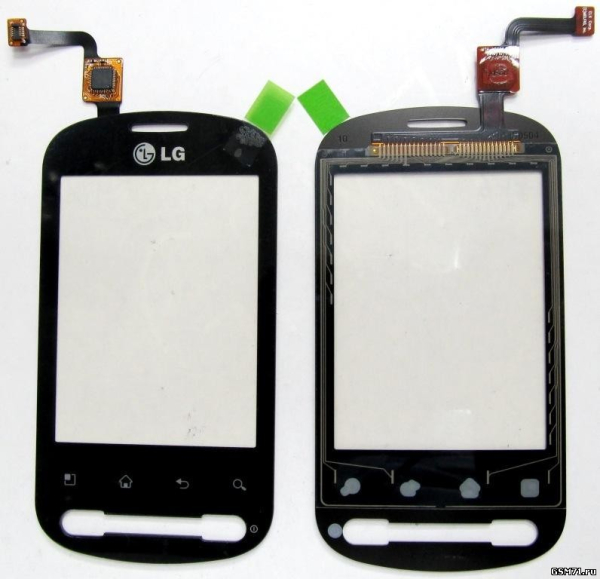 LG P350 Optimus Me - сенсорное стекло (Black) Original