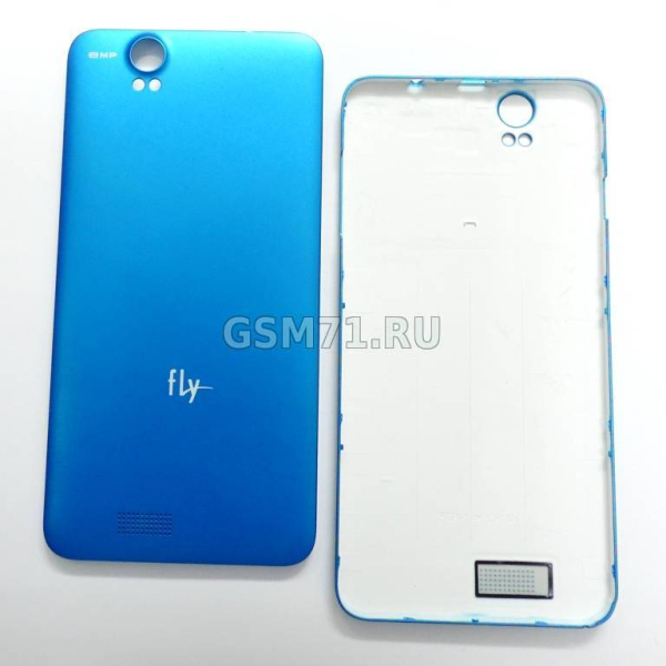 Fly IQ4512 Quad EVO Chic 4 - крышка аккумулятора (Blue) Original