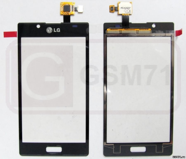 LG P700, P705 Optimus L7 - сенсорное стекло (Black) Original