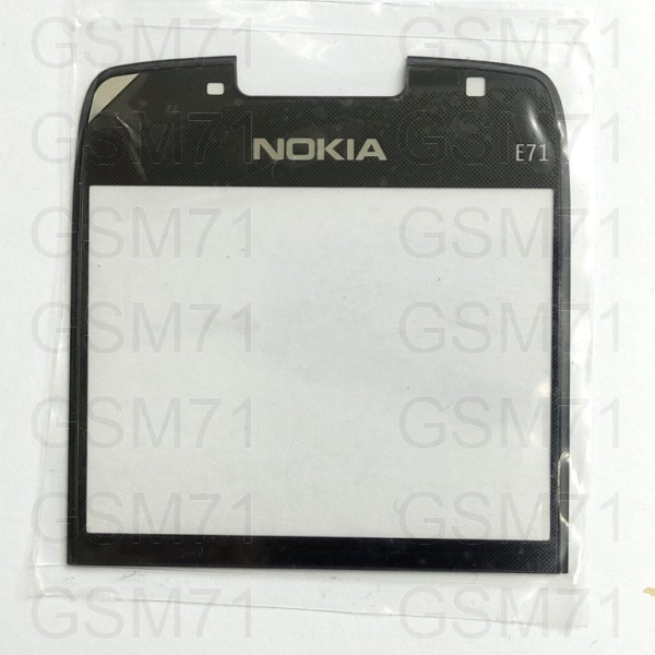 Nokia E71 - защитное стекло дисплея (Black) Original