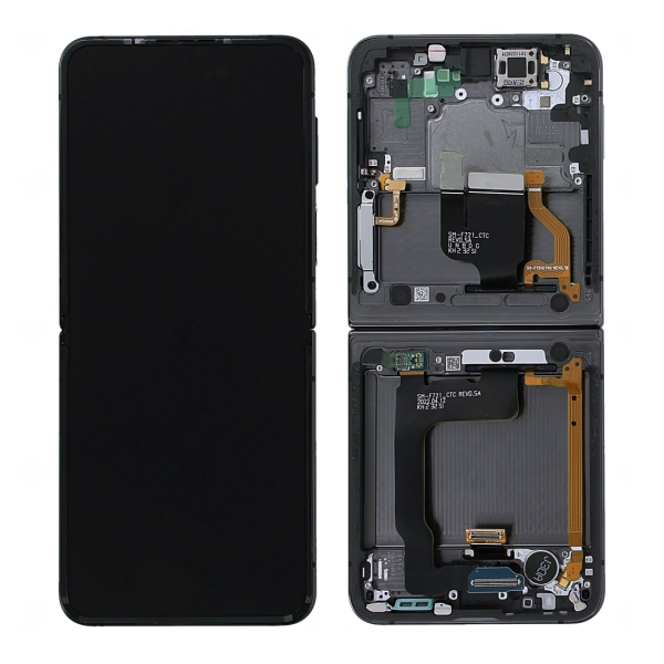 Samsung F721b Galaxy Z Flip 4 - дисплей в сборе с механизмом флипа (Graphite) Original