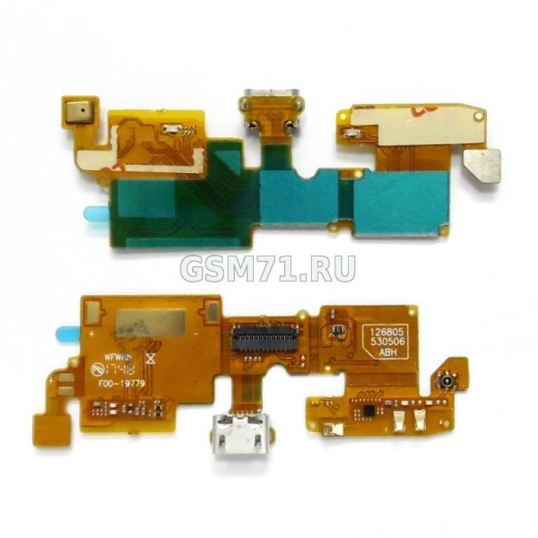 Шлейф ZTE Blade X7, D6, V6, Z7 - с разъемом micro USB, микрофоном OEM