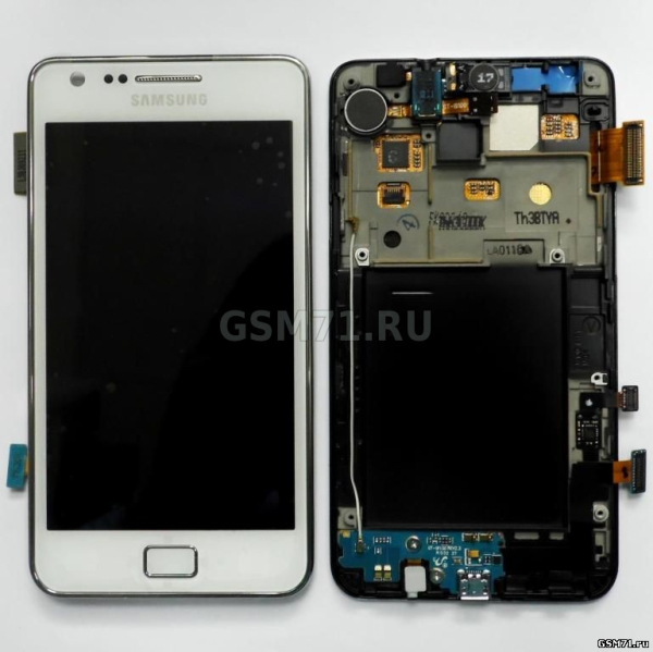 Samsung i9100 Galaxy S2 - дисплей с сенсорным стеклом на передней панели (Ceramic White) Original